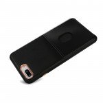 Wholesale iPhone 8 Plus / 7 Plus Pro Card Slot Armor PU Leather Case (Black)